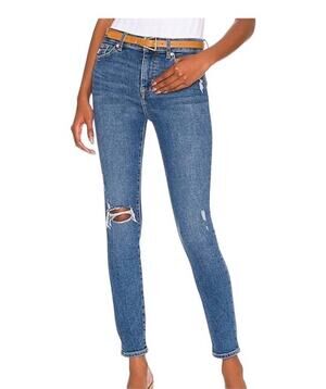 Lovers+Friends jeans Ricky low rise skinny denim blue size 24